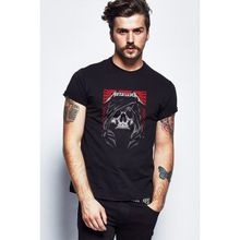 Qivi Metallica Bercalona Post Rock Metal Müzik Baskılı Siyah Erkek Örme T-shirt