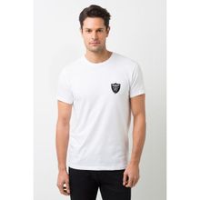 Qivi Metallica Heavy Metal Logo Göğüs Baskılı Beyaz Erkek T-shirt