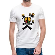 Qivi Michael Jackson Peace Olodum Baskılı Beyaz Erkek T-shirt