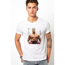 Qivi Mike Tayson Baskılı Beyaz Erkek T-shirt