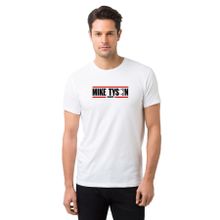 Qivi Mike Tyson Academy Baskılı Beyaz Erkek T-shirt