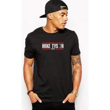 Qivi Mike Tyson Academy Baskılı Siyah Erkek Örme T-shirt