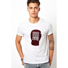 Qivi Mike Tyson Everybody Has a Plan Baskılı Beyaz Erkek T-shirt