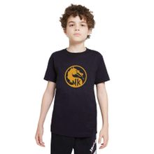 Qivi Mortal Kombat Baskılı Unisex Çocuk Siyah T-shirt