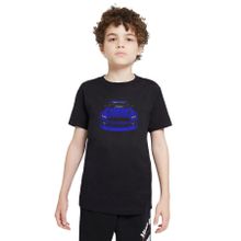 Qivi Mustang Baskılı Siyah Unisex Çocuk T-shirt
