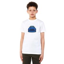 Qivi Mustang Baskılı Unisex Çocuk Beyaz T-shirt