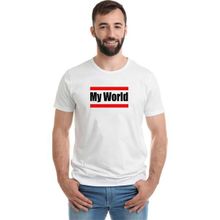 Qivi My World Baskılı Beyaz Erkek T-shirt