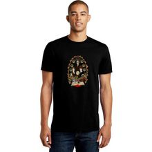 Qivi Nate Events Look Away Baskılı Siyah Erkek Örme T-shirt