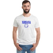 Qivi Nirvana Baskılı Beyaz Erkek T-shirt