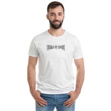 Qivi Of Filth Logo Baskılı Beyaz Erkek Örme T-shirt