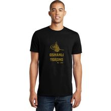 Qivi Osmanlı Torunu Tugra 1453 Baskılı Siyah Erkek Örme T-shirt
