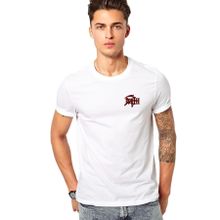 Qivi Panda Göğüs Baskılı Beyaz Erkek T-shirt