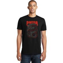 Qivi Pantera Snake Baskılı Siyah Erkek Örme T-shirt