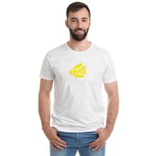 Qivi Peace Sarı Baskılı Beyaz Erkek T-shirt