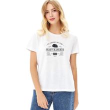 Qivi Peaky Blinders Tommy Shelby Birmingham Baskılı Beyaz Örme Kadın T-shirt