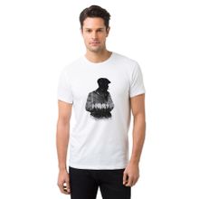 Qivi Peaky Blinders Tommy Shelby Gölge Baskılı Beyaz Erkek T-shirt
