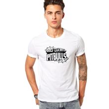 Qivi Pitbull Big Dawg Baskılı Beyaz Erkek T-shirt