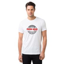 Qivi Prison Break Cerfified Baskılı Beyaz Erkek T-shirt
