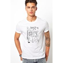 Qivi Pubg Envanter Baskılı Beyaz Erkek T-shirt