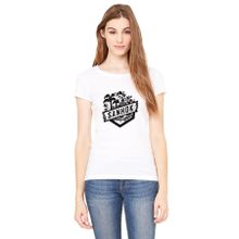 Qivi Pubg Sanhok Baskılı Beyaz Örme Kadın T-shirt