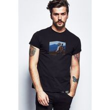 Qivi Pubg Sniper Mountain Baskılı Siyah Erkek Örme T-shirt