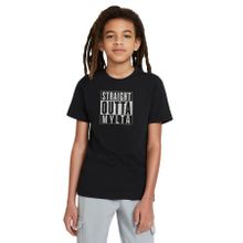 Qivi Pubg Straıght Outta Severny Baskılı Siyah Unisex Çocuk T-shirt