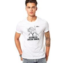 Qivi Pubg Winner Winner Smoke Baskılı Beyaz Erkek T-shirt