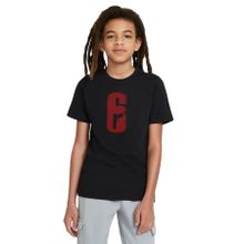 Qivi Rainbow Six 6 Baskılı Siyah Unisex Çocuk T-shirt