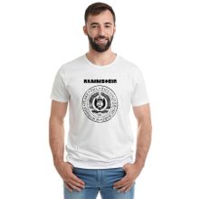Qivi Rammistein Baskılı Beyaz Erkek T-shirt