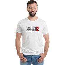 Qivi Red Dead Logo Baskılı Beyaz Erkek T-shirt