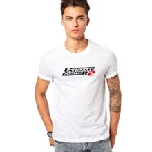 Qivi RF0574-ERKTS UFC Ultimate Fighting Championship Baskılı Beyaz Örme Erkek T-shirt