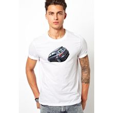 Qivi RF0666-ERKTS VW Golf GTI Baskılı Beyaz Örme Erkek T-shirt