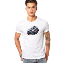 Qivi RF0667-ERKTS VW Golf GTI Baskılı Beyaz Örme Erkek T-shirt