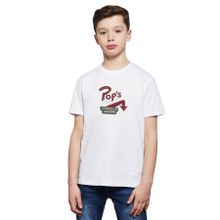 Qivi Riverdale Pop's Chock'lit Shoppe 2 Baskılı Unisex Çocuk Beyaz T-shirt