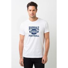 Qivi Riverdale Rhs Football Baskılı Beyaz Erkek T-shirt