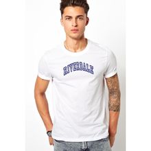 Qivi Riverdale Riverdale Baskılı Beyaz Erkek T-shirt