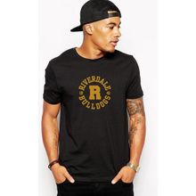 Qivi Riverdale Riverdale Bulldogs Yazı Baskılı Siyah Erkek Örme T-shirt