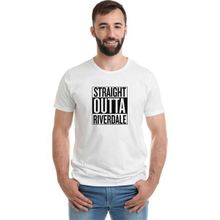 Qivi Riverdale Straight Outta Riverdale Baskılı Beyaz Erkek T-shirt