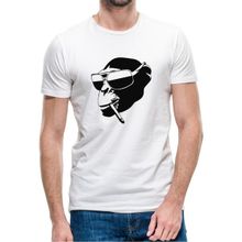 Qivi Sempanze Baskılı Beyaz Erkek T-shirt