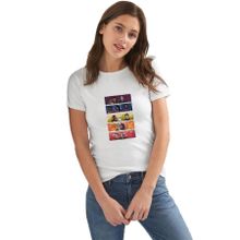 Qivi Sense 8 Rainbow Baskılı Beyaz Kadın T-shirt