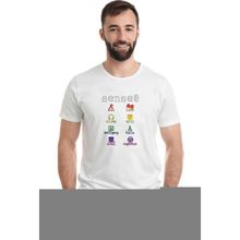 Qivi Sense8 Minimalist Symbols Name Colour Baskılı Beyaz Erkek T-shirt