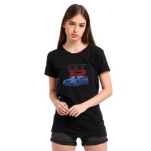 Qivi SFK0506KDNTS GTR Baskılı Siyah Örme Kadın T-shirt