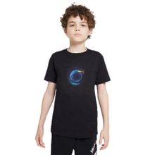Qivi SFK0608-COCTS Renkli Dünya Baskılı Unisex Çocuk Siyah Sweatshirt