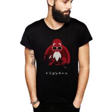 Qivi SFK0622ERKTS Anime Dragon Ball Baskılı Siyah Örme Erkek T-shirt