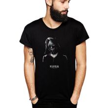 Qivi SFK0670ERKTS Anime Keen Baskılı Siyah Örme Erkek T-shirt