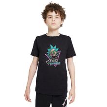 Qivi SFK0702-COCTS Rick Weird Science Baskılı Unisex Çocuk Siyah Sweatshirt