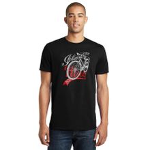 Qivi SFK0780ERKTS Ride My Bike Baskılı Siyah Örme Erkek T-shirt