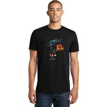Qivi SFK0918ERKTS 4 Savaş Alanı 3 Savaş Alanı Baskılı Siyah Örme Erkek T-shirt