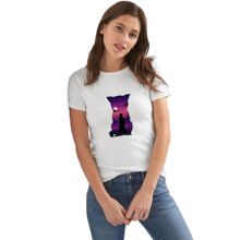 Qivi Silhouette Gintoki Baskılı Beyaz Kadın T-shirt