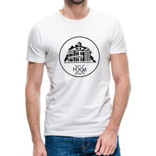 Qivi Silhouette Haunted Mansion Logo Baskılı Beyaz Erkek T-shirt